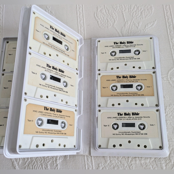 The Holy Bible King James Version New Testament Cassette Tape Alexander Scourby - Picture 3 of 5